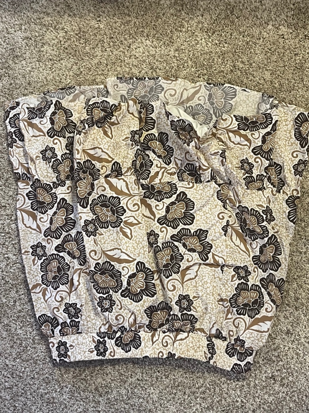 Cream and brown skirt